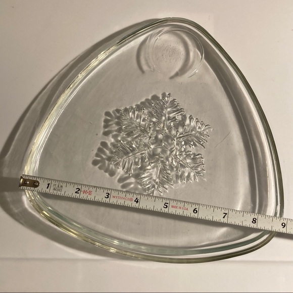 VTG Indiana Glass Atomic Snowflake Snack Plates (2 - Picture 7 of 8